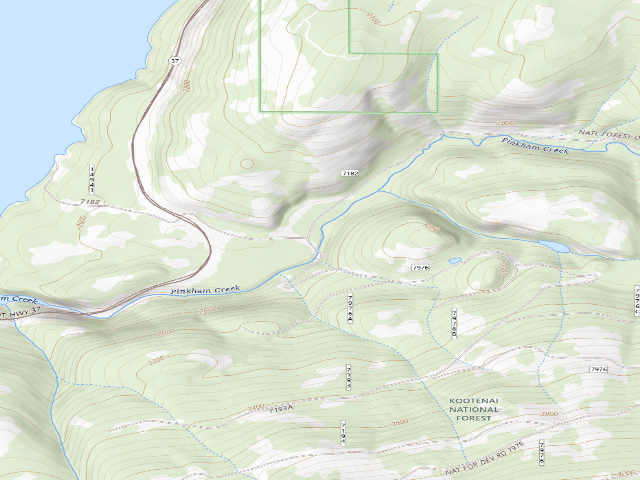 USGS topographic map of USFS dispersed camp — MT #646