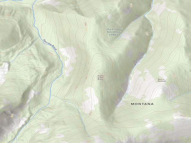 USGS topographic map of USFS dispersed camp — MT #647