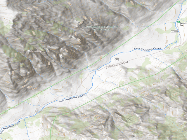 USGS topographic map of USFS dispersed camp — MT #649