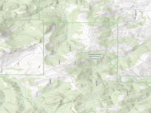 USGS topographic map of USFS dispersed camp — MT #650