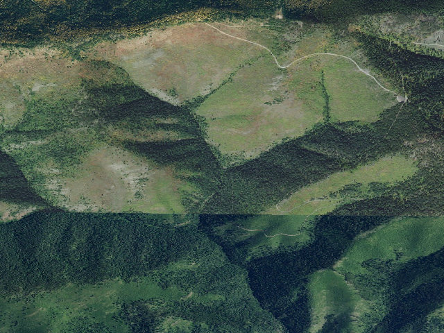Aerial image of USFS dispersed camp — MT #654