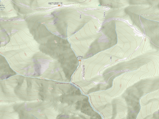 USGS topographic map of USFS dispersed camp — MT #654