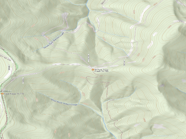 USGS topographic map of USFS dispersed camp — MT #656