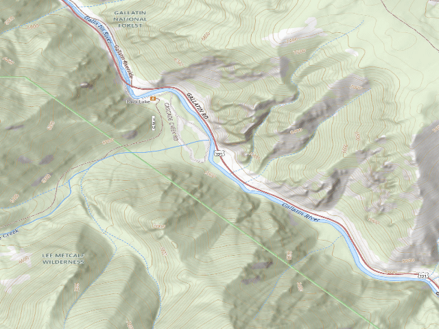 USGS topographic map of USFS dispersed camp — MT #658