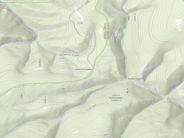 USGS topographic map of USFS dispersed camp — MT #659