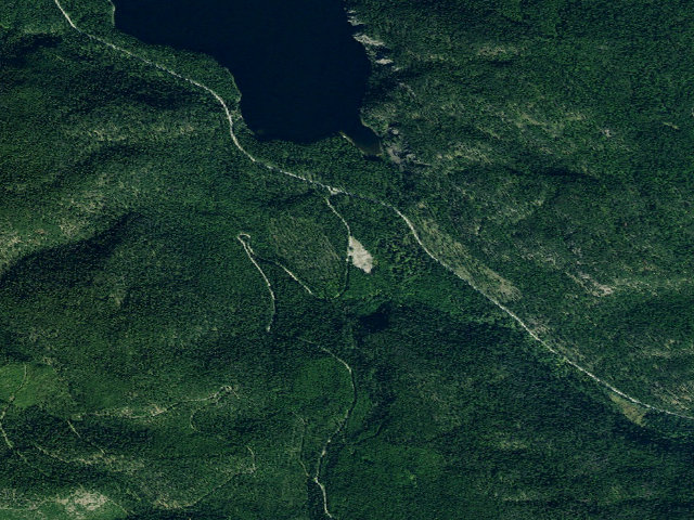 Aerial image of USFS dispersed camp — MT #66