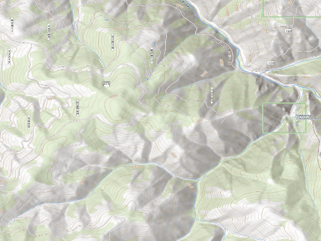 USGS topographic map of USFS dispersed camp — MT #662