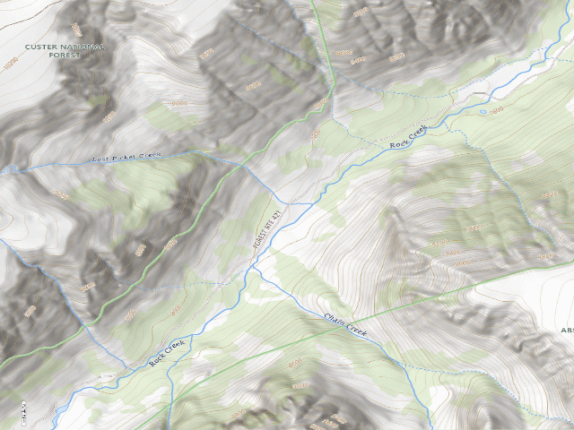 USGS topographic map of USFS dispersed camp — MT #663