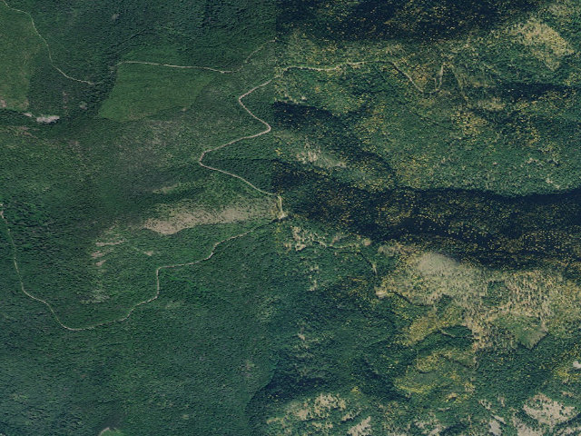 Aerial image of USFS dispersed camp — MT #664