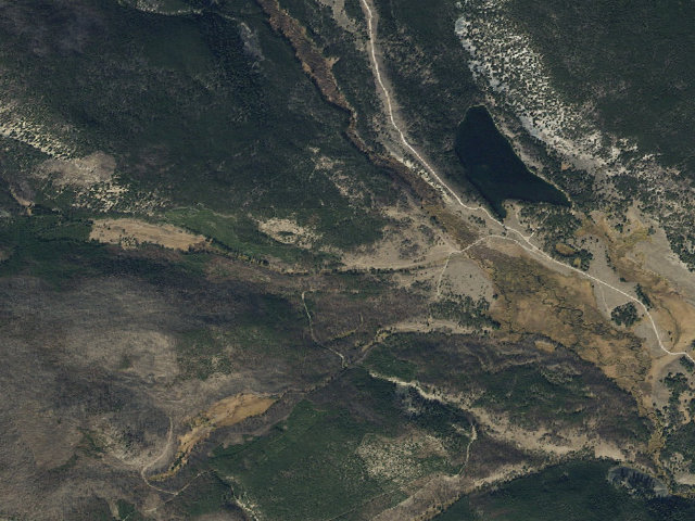 Aerial image of USFS dispersed camp — MT #666