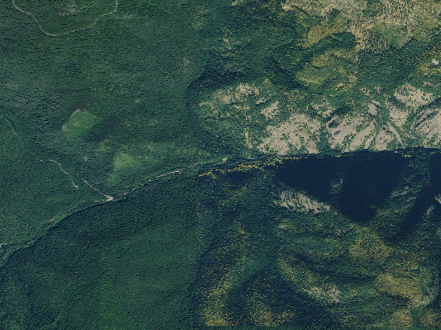 Aerial image of USFS dispersed camp — MT #667