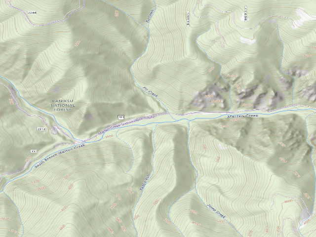 USGS topographic map of USFS dispersed camp — MT #667