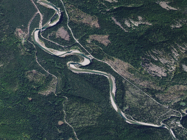 Aerial image of USFS dispersed camp — MT #669