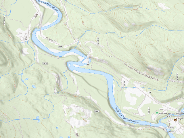 USGS topographic map of USFS dispersed camp — MT #669