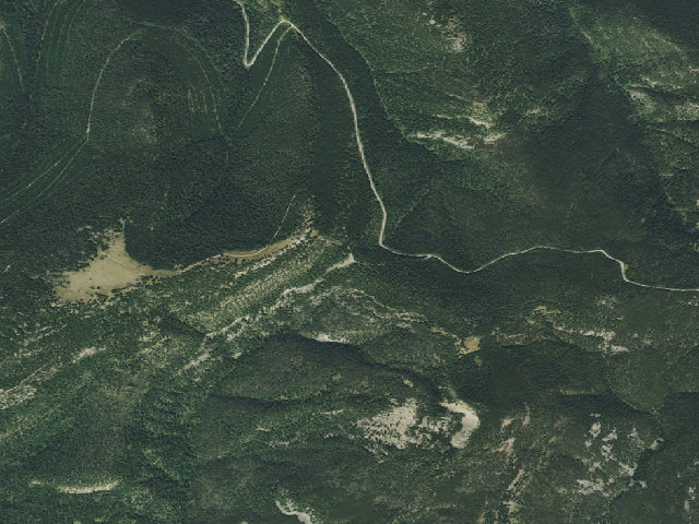 Aerial image of USFS dispersed camp — MT #67