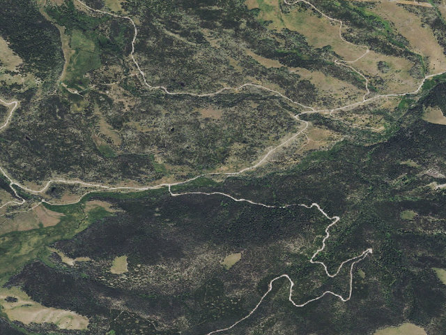 Aerial image of USFS dispersed camp — MT #670