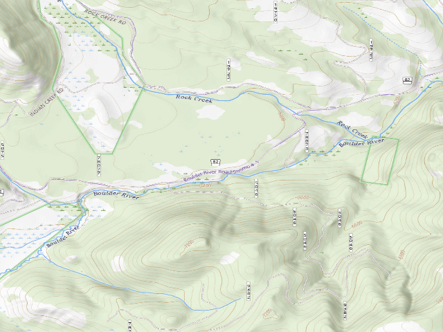 USGS topographic map of USFS dispersed camp — MT #670