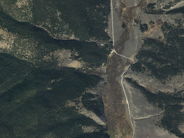 Aerial image of USFS dispersed camp — MT #672