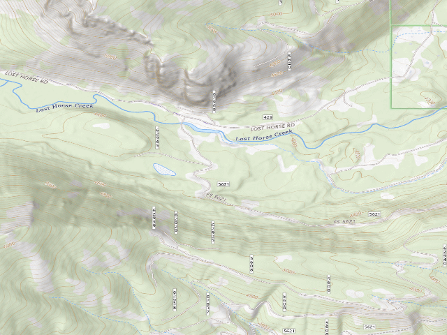 USGS topographic map of USFS dispersed camp — MT #673