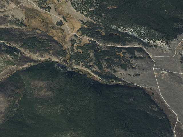 Aerial image of USFS dispersed camp — MT #674