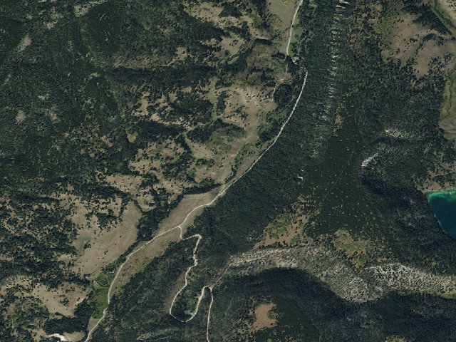 Aerial image of USFS dispersed camp — MT #675