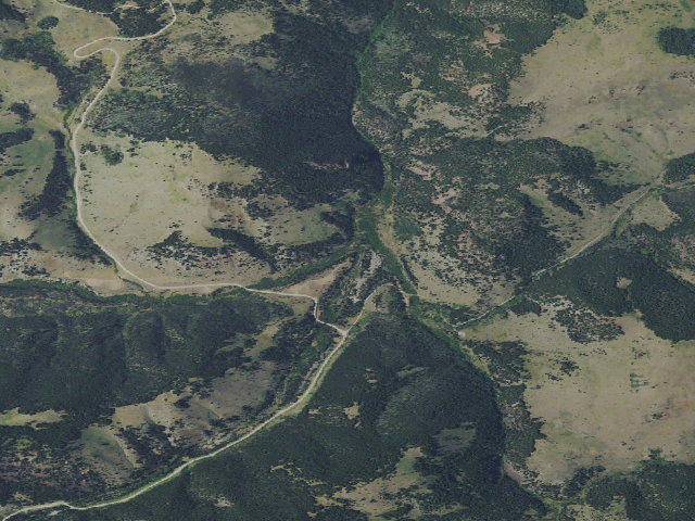 Aerial image of USFS dispersed camp — MT #676