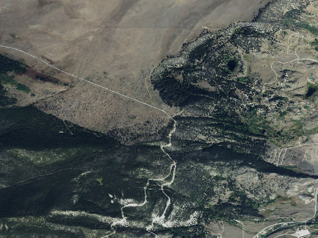 Aerial image of USFS dispersed camp — MT #677