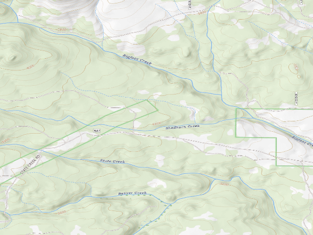 USGS topographic map of USFS dispersed camp — MT #678