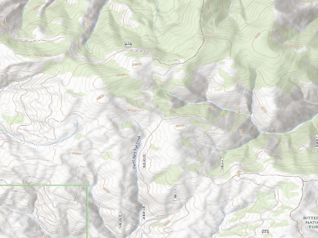 USGS topographic map of USFS dispersed camp — MT #679