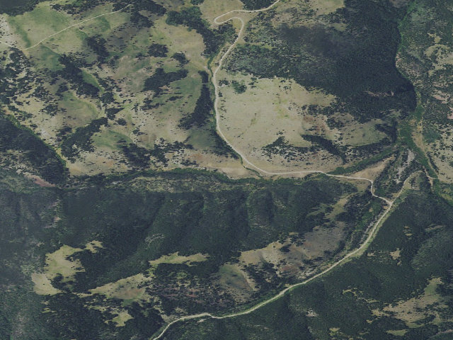 Aerial image of USFS dispersed camp — MT #681