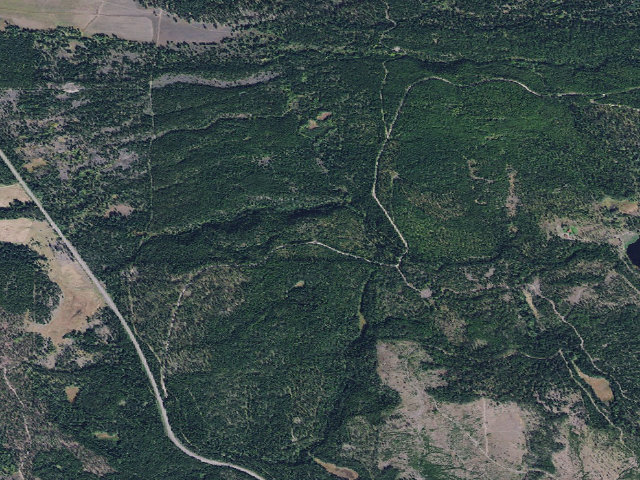 Aerial image of USFS dispersed camp — MT #683