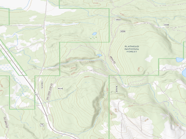 USGS topographic map of USFS dispersed camp — MT #683