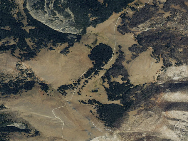 Aerial image of USFS dispersed camp — MT #684