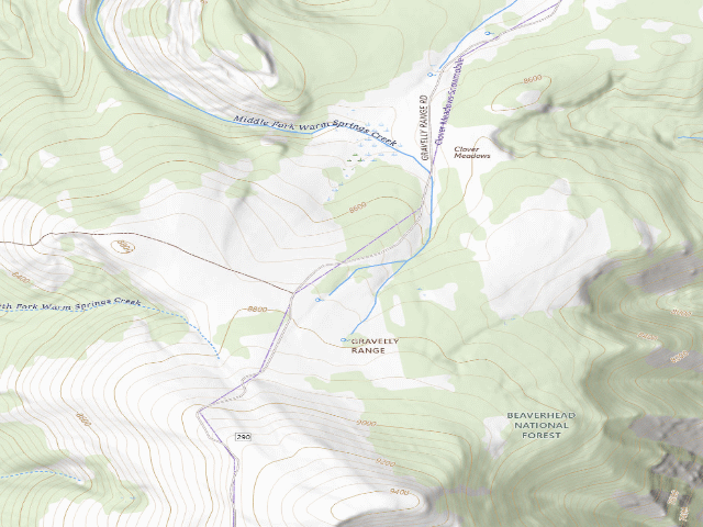 USGS topographic map of USFS dispersed camp — MT #684