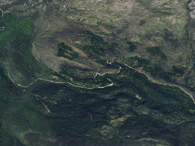 Aerial image of USFS dispersed camp — MT #685