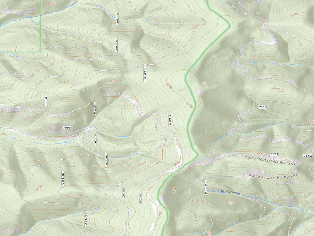 USGS topographic map of USFS dispersed camp — MT #686