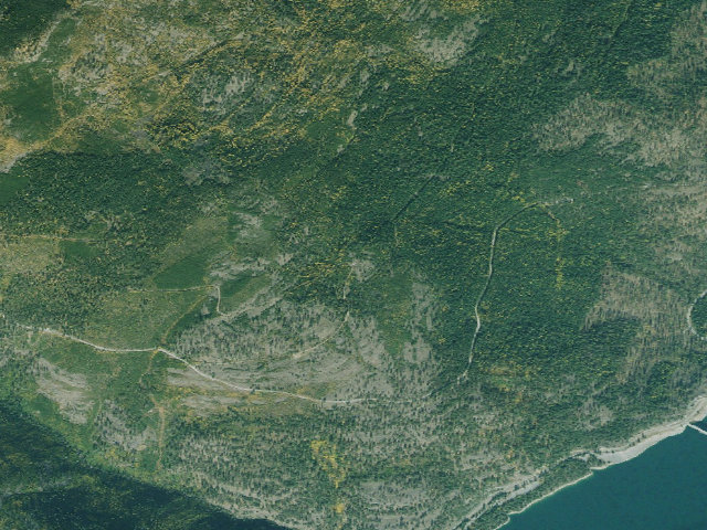Aerial image of USFS dispersed camp — MT #688