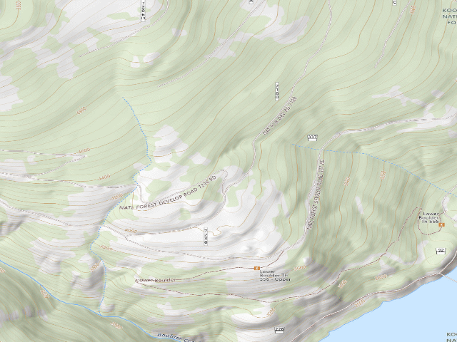 USGS topographic map of USFS dispersed camp — MT #688