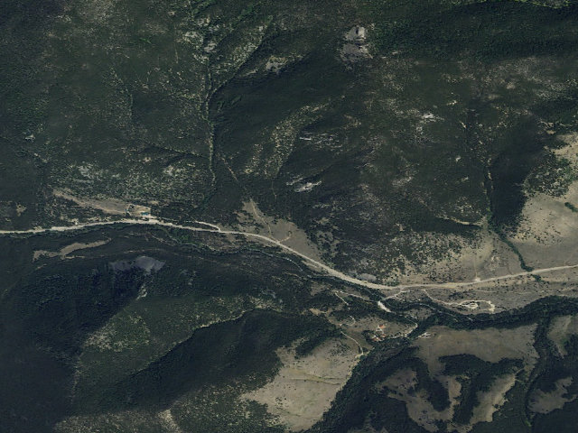 Aerial image of USFS dispersed camp — MT #69