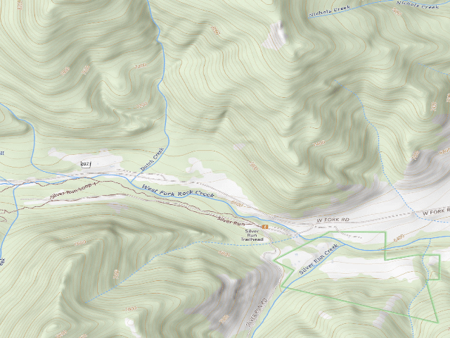 USGS topographic map of USFS dispersed camp — MT #69