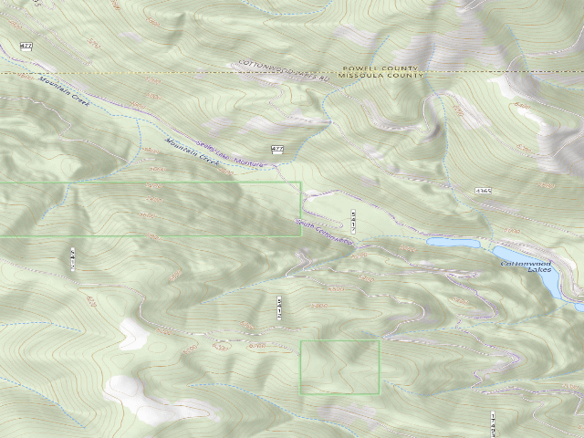 USGS topographic map of USFS dispersed camp — MT #692