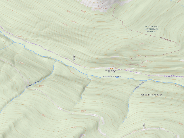 USGS topographic map of USFS dispersed camp — MT #694