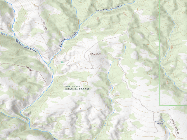 USGS topographic map of USFS dispersed camp — MT #695