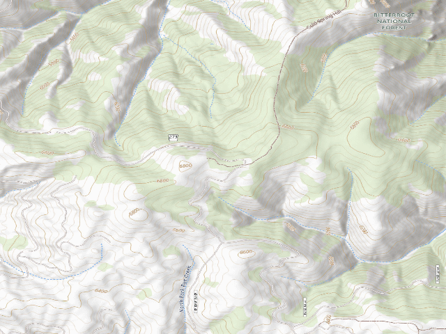 USGS topographic map of USFS dispersed camp — MT #698