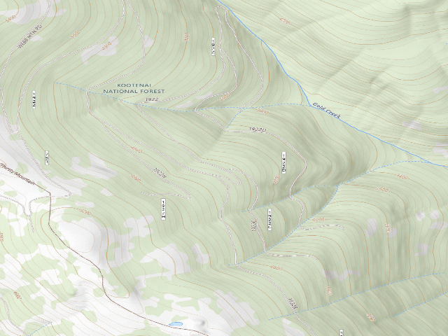 USGS topographic map of USFS dispersed camp — MT #699