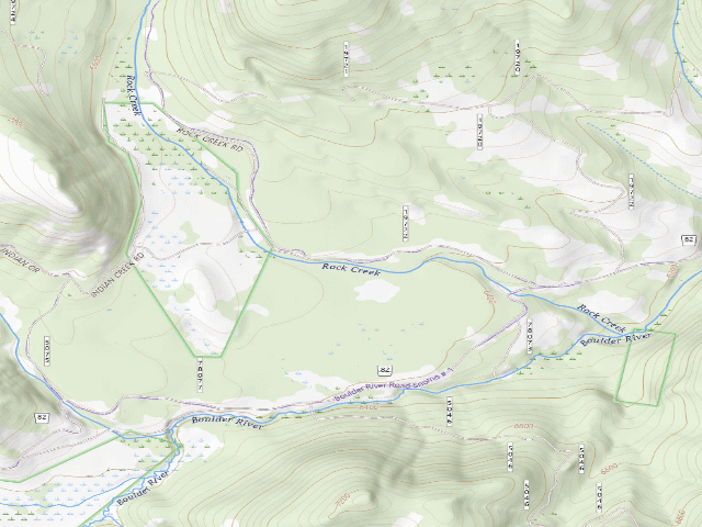USGS topographic map of USFS dispersed camp — MT #7