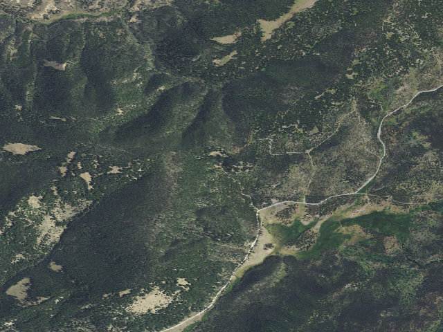 Aerial image of USFS dispersed camp — MT #70