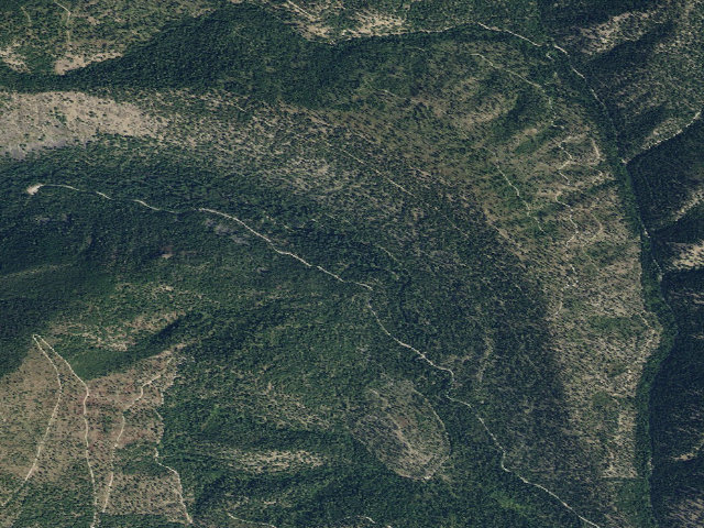 Aerial image of USFS dispersed camp — MT #700