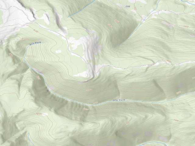 USGS topographic map of USFS dispersed camp — MT #703