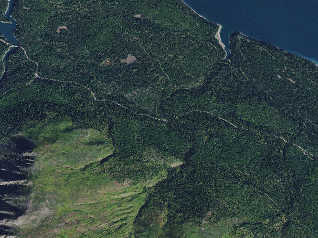 Aerial image of USFS dispersed camp — MT #704